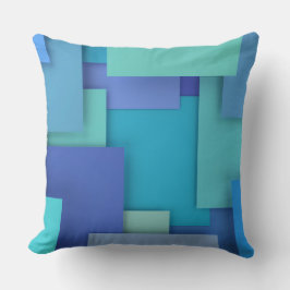 Blue Geometric Dekorativ kudde