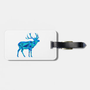 Blue Geometric Elk Bagagebricka