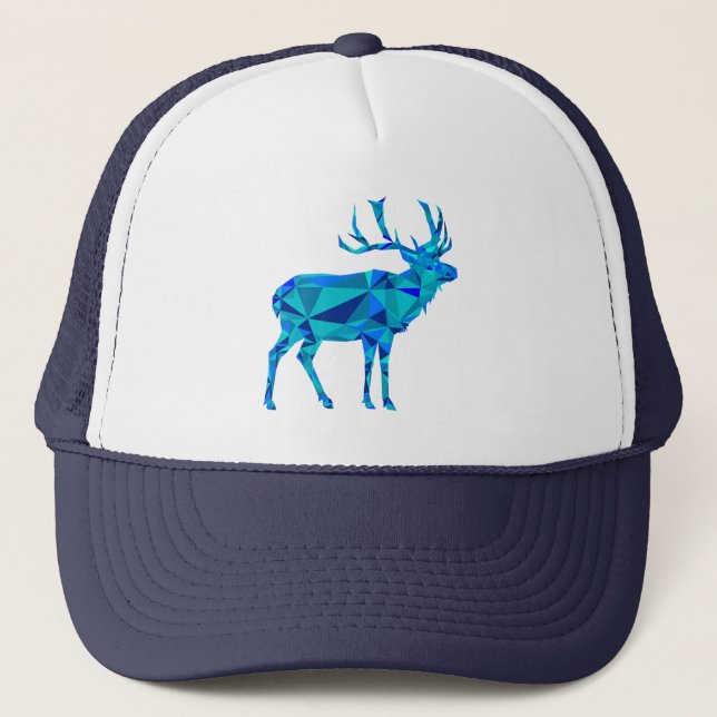 Blue Geometric Elk Keps (Framsida)