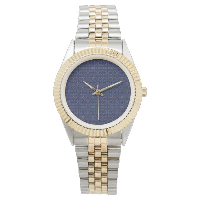 Blue Geometric eWatch Watch Watch Armbandsur (Framsida)