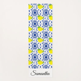 Blue Geometric Lemon Tile