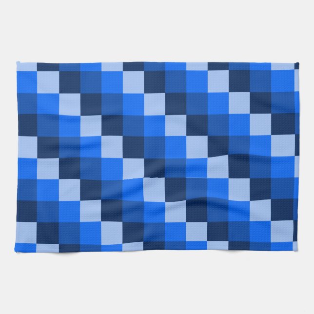 Blue Geometric Mosaic Mönster Kökshandduk (Horisontell)