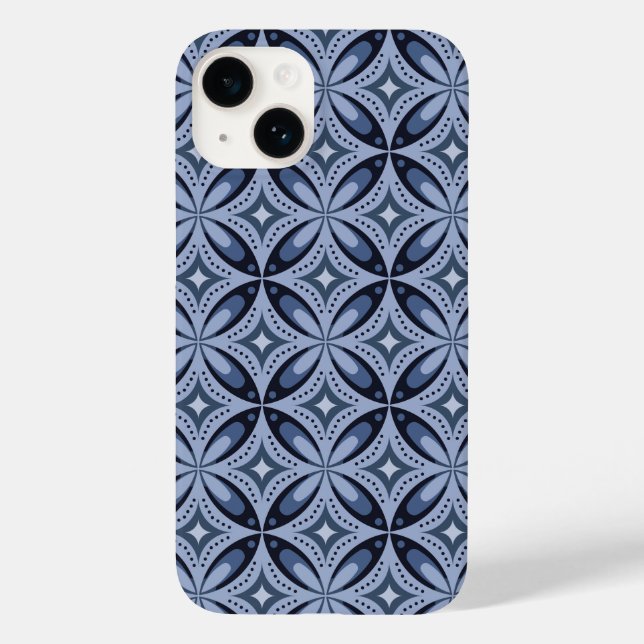 Blue Geometric Pattern Retro Style (Baksida)