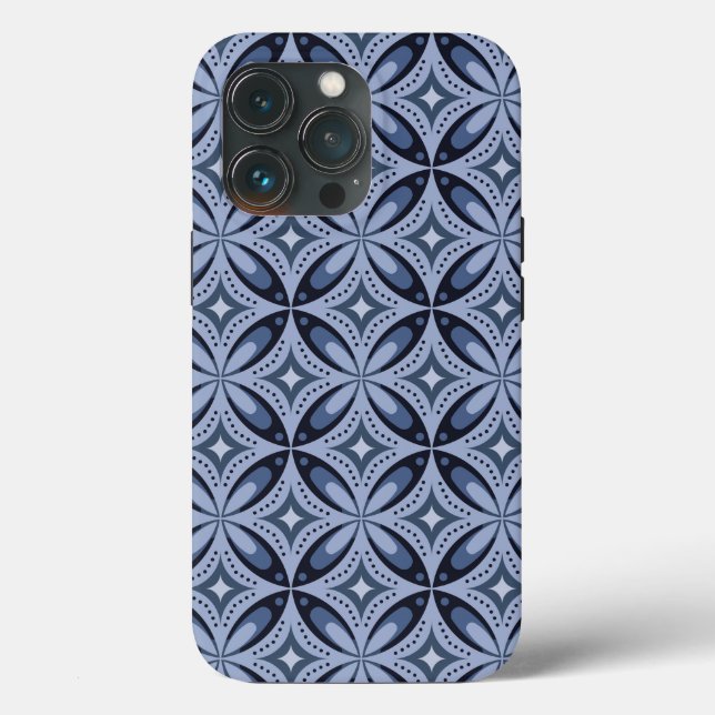 Blue Geometric Pattern Retro Style (Baksida )