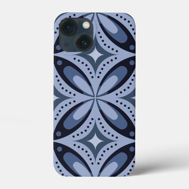 Blue Geometric Pattern Retro Style (Baksida)