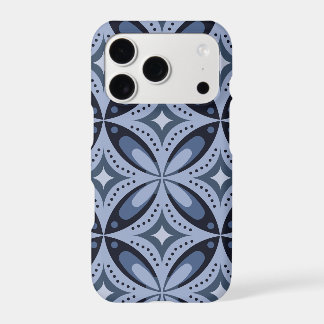 Blue Geometric Pattern Retro Style