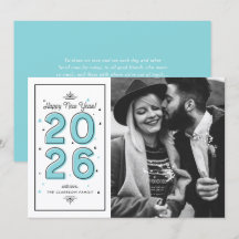 Blue Geometric Typography 2025 nyår