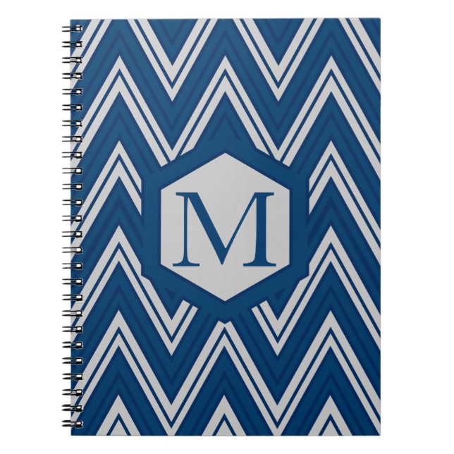Blue Geometry Collection Anteckningsbok (Framsidan)