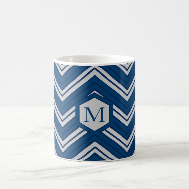 Blue Geometry Collection Kaffemugg (Center)