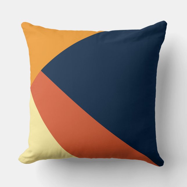 Blue Geometry Mönster Graphic Kudde (Framsida)