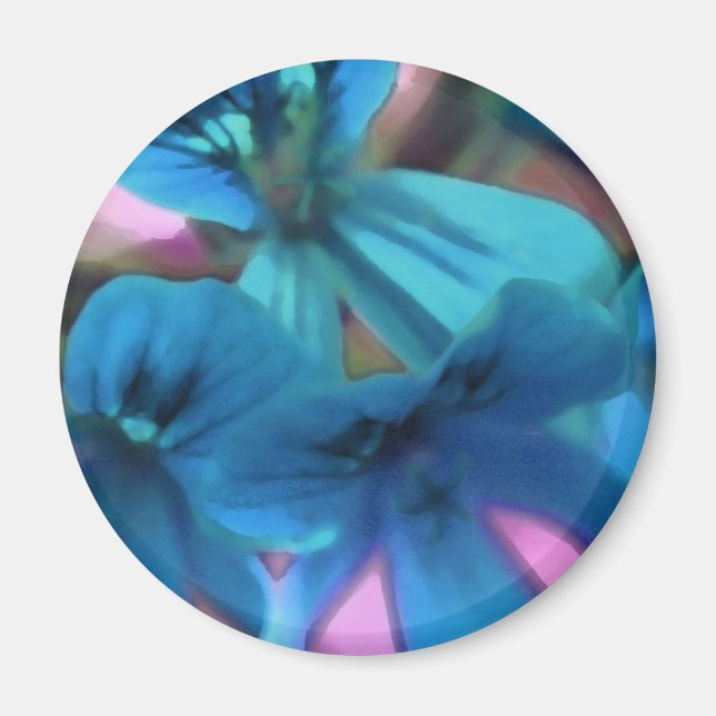 Blue Geraniums Magnet (Framsidan)