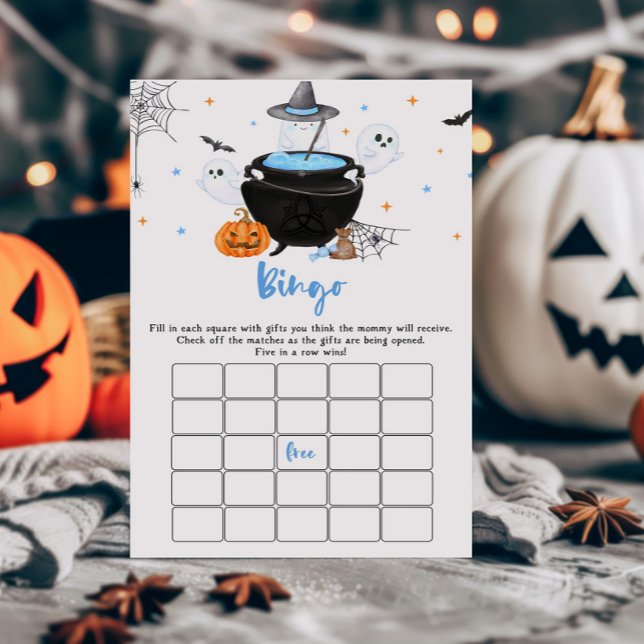 Blue Ghost Baby är BreBaby Shower Bingo Game (Baby is Brewing Baby Shower Bingo Game)