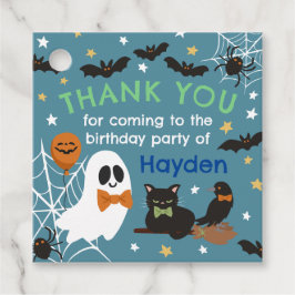 Blue Ghost Halloween Födelsedagsfest Tack Gåvor Etiketter
