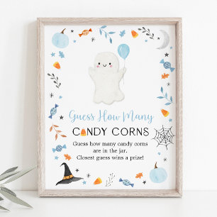 Blue Ghost Halloween gissar hur många spel Poster