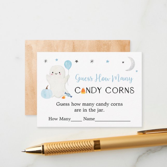 Blue Ghost Halloween gissar hur många spel Tilläggskort (Fram/Back In Situ)