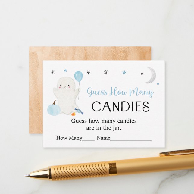 Blue Ghost Halloween gissar hur många spel Tilläggskort (Fram/Back In Situ)