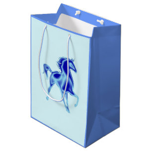 Blue Gift Bag med Horse - Anpassade