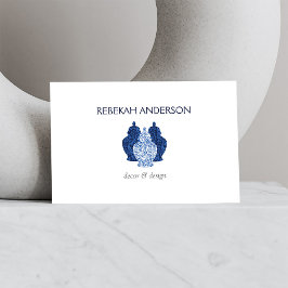 Blue Ginger Burk Pottery Elegant Insida Designer Visitkort