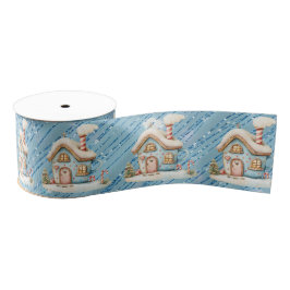 Blue Gingerbread House on Blue Glitter
