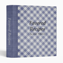 Blue Gingham 1-tums Anpassningsbar Binder