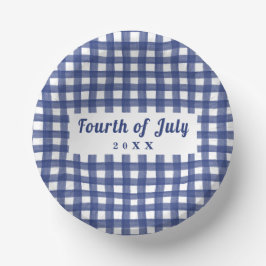 Blue Gingham 4:e juli Red White och Blue