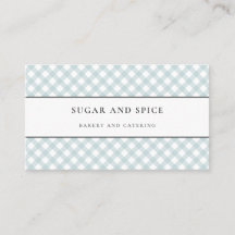 Blue Gingham Affärskort
