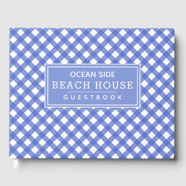 Blue Gingham Beach House Vacation Rental Gästböcker (Framsida)