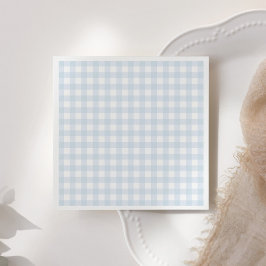 Blue Gingham Boy Baby Shower Pappersservett