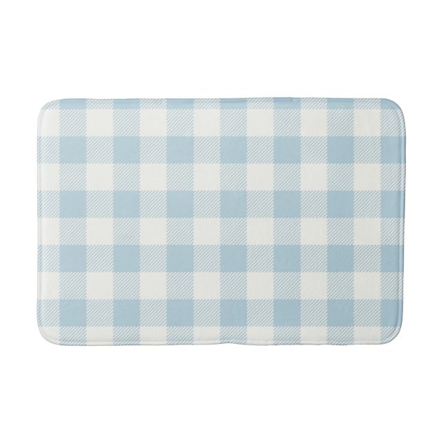 Blue Gingham Buffalo Check Coastal Badrumsmatta (Framsidan)