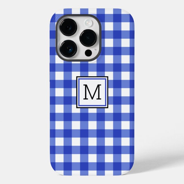 Blue Gingham Check Monogram (Baksida)