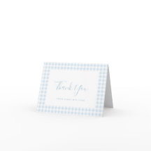 Blue Gingham Check Personal Stationery Tack C