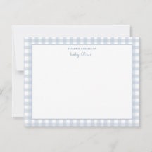 Blue Gingham check Personlig Flat Tack