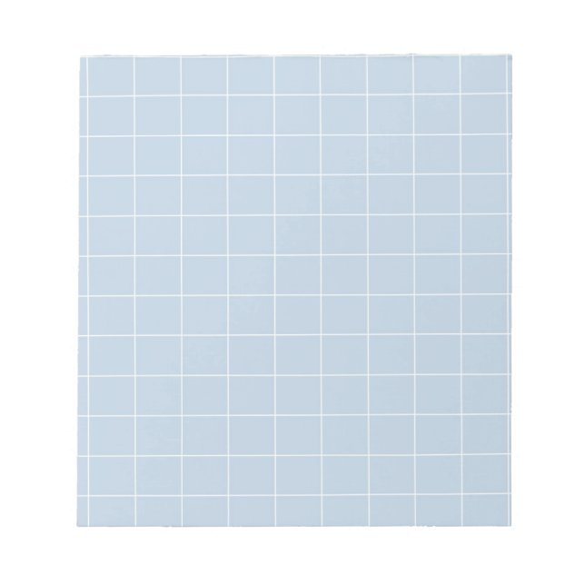 Blue Gingham Checkered Classic Snyggt Stationery Anteckningsblock (Framsida)