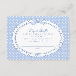 Blue Gingham Coquette  Diaper Raffle Tilläggskort