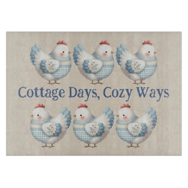 Blue Gingham Cottage Hen  (Framsidan)
