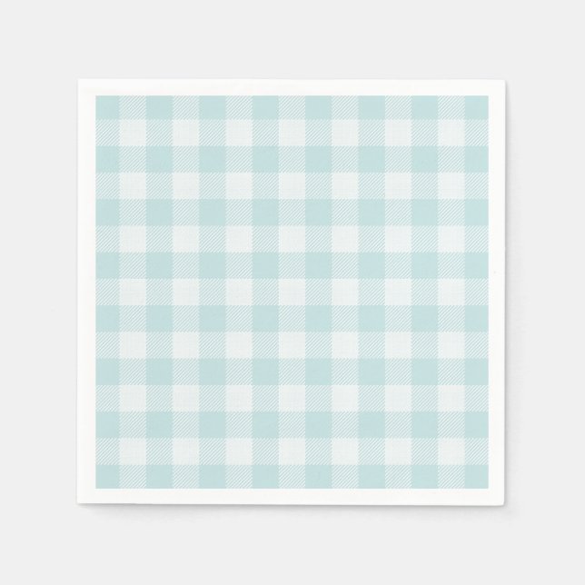Blue Gingham for Oh Baby Collection Papper Napkins Pappersservett (Framsidan)