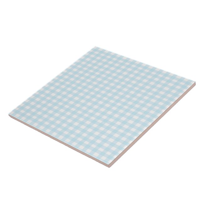 Blue Gingham Kakelplatta (Sidan)