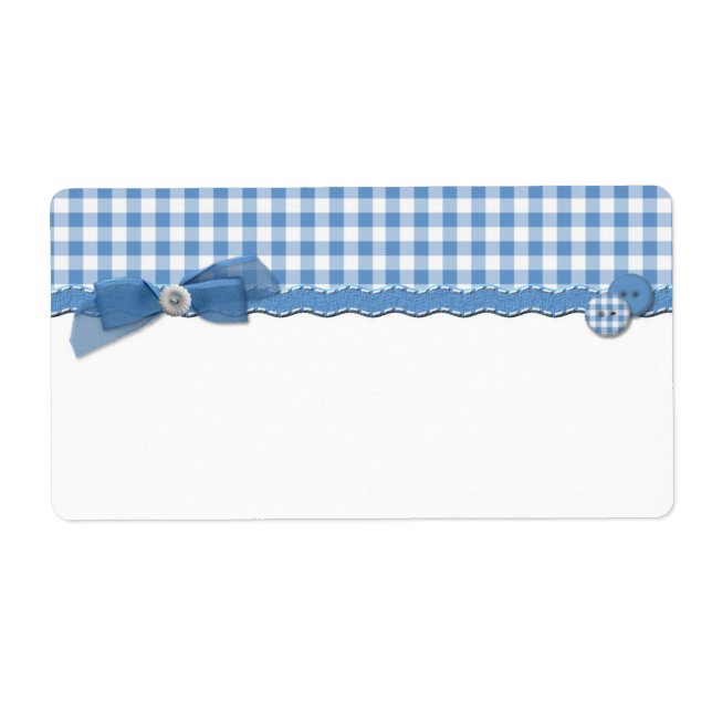 Blue Gingham Label Fraktsedel (Framsidan)