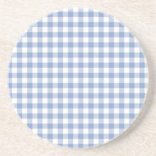 Blue Gingham Land Underlägg Sandsten