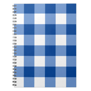 Blue gingham mönster anteckningsbok