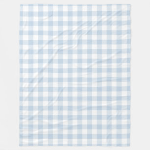Blue Gingham Mönster Fleecefilt
