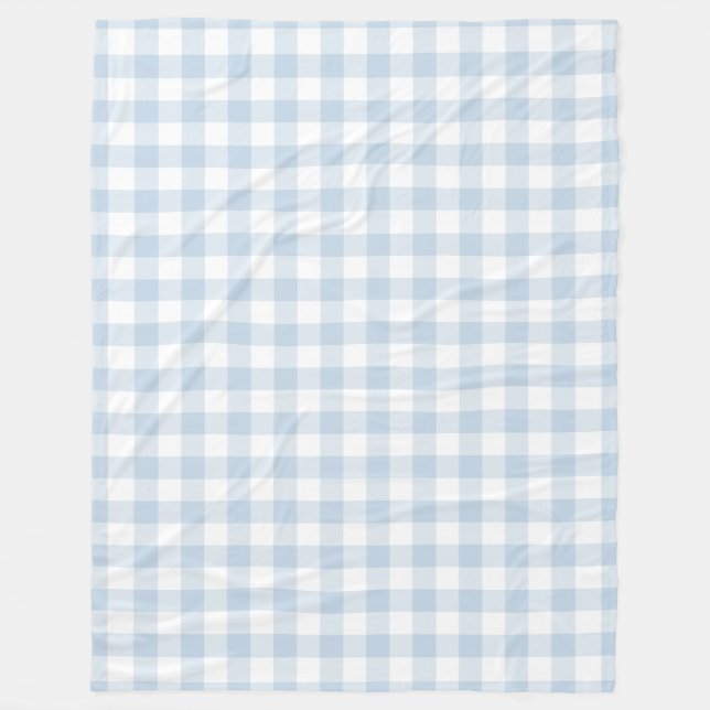 Blue Gingham Mönster Fleecefilt (Framsidan)