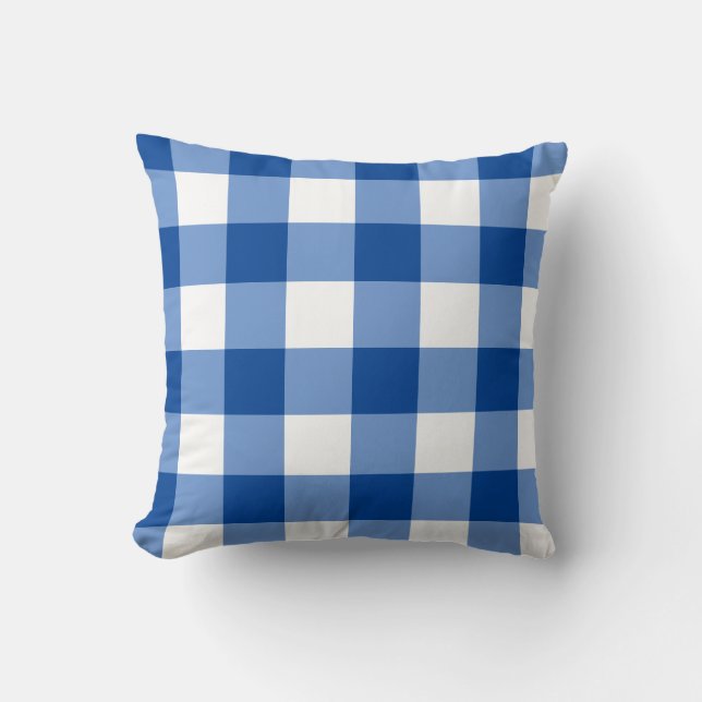 Blue gingham mönster kudde (Framsida)