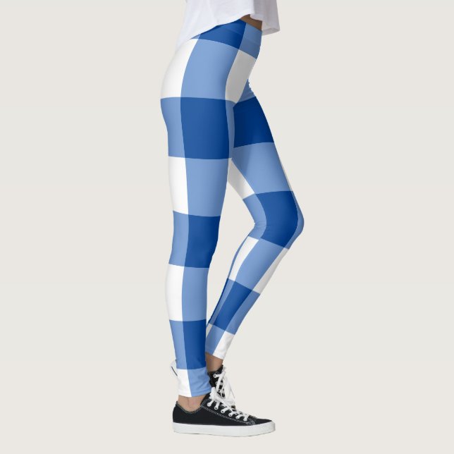 Blue gingham mönster leggings (Höger)