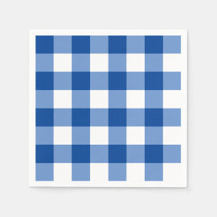 Blue gingham mönster pappersservett