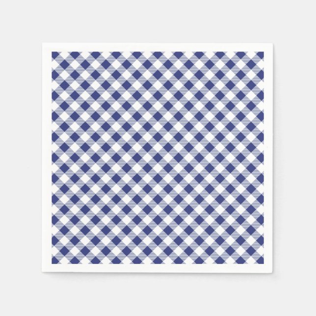 Blue Gingham Pappersservett (Framsidan)