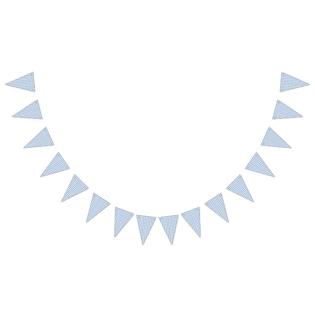 Blue Gingham Party Picnic Bunting Banner Vimplar (Alla)