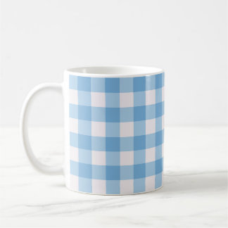Blue Gingham Pattern Kaffemugg