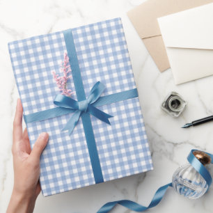 Blue Gingham Play Presentpapper