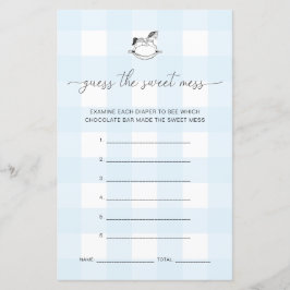 Blue Gingham Rocking Horse gissar  spel